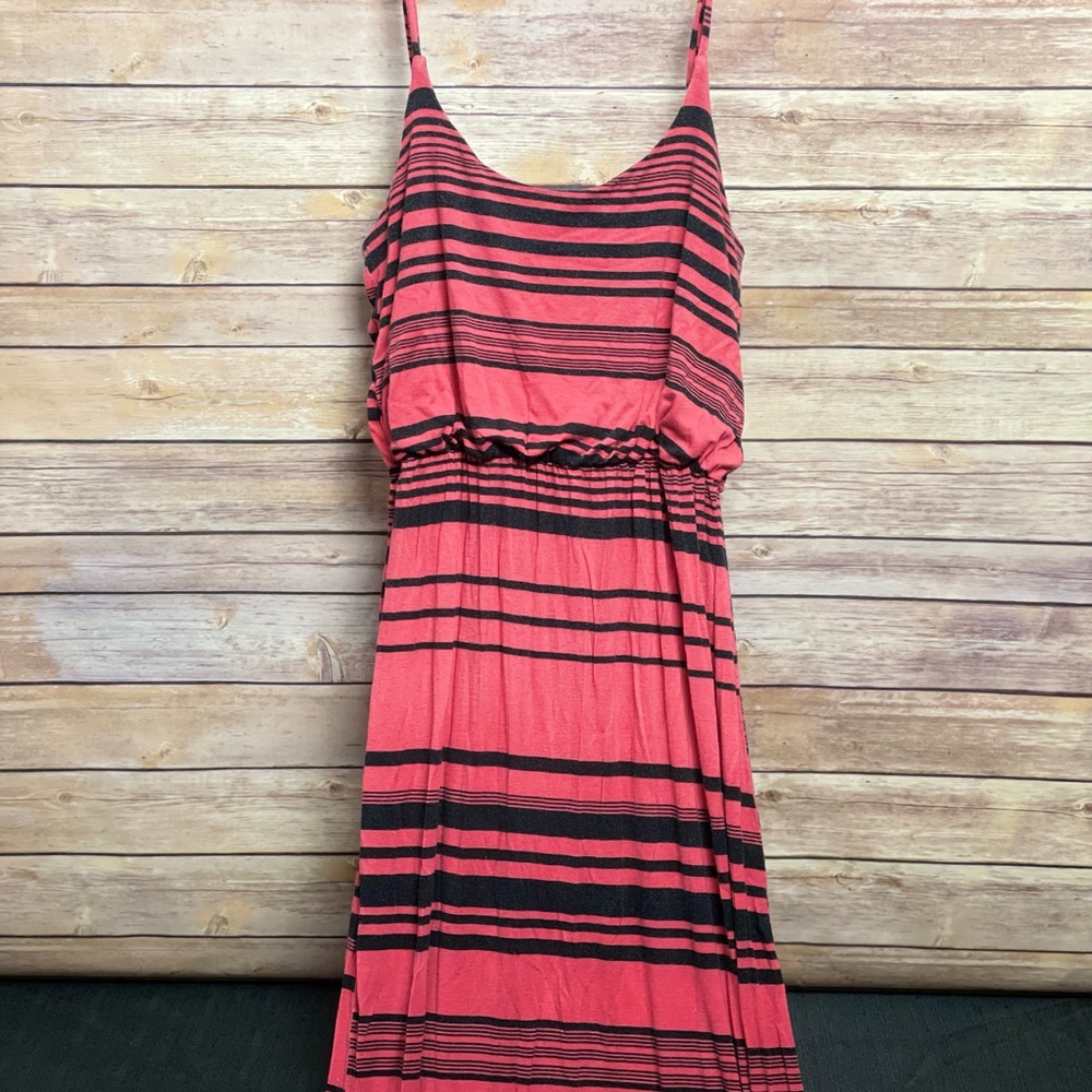 Expresso Brand, Red & Black Striped Dress